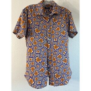 St33le Cotton Knit Jersey Short Sleeve Shirt Melon/Orchid Medium